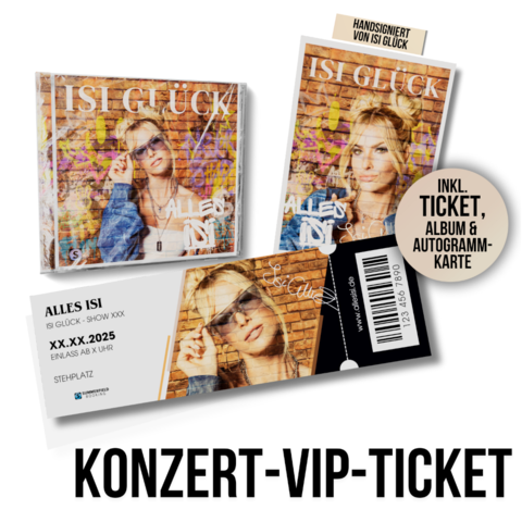 Alles Isi von Isi Glück - CD + VIP-Konzert-Bundle Dortmund jetzt im Ich find Schlager toll Store