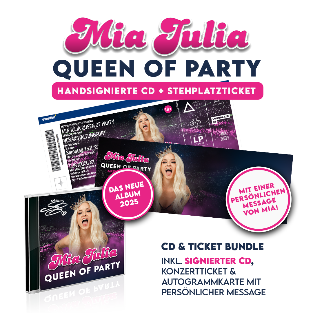 Mia Julia Queen Of Party - Hannover Handsignierte CD + Stehplatzticket 366578